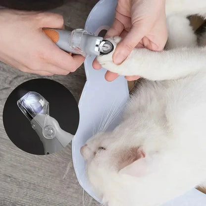 Professional Pet Nail Clipper with LED Light - Safe and Painless Scissors for Precise Dog and Cat Claw Trimming