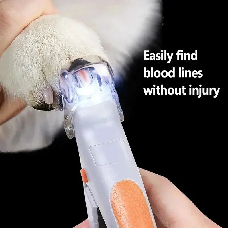 Professional Pet Nail Clipper with LED Light - Safe and Painless Scissors for Precise Dog and Cat Claw Trimming